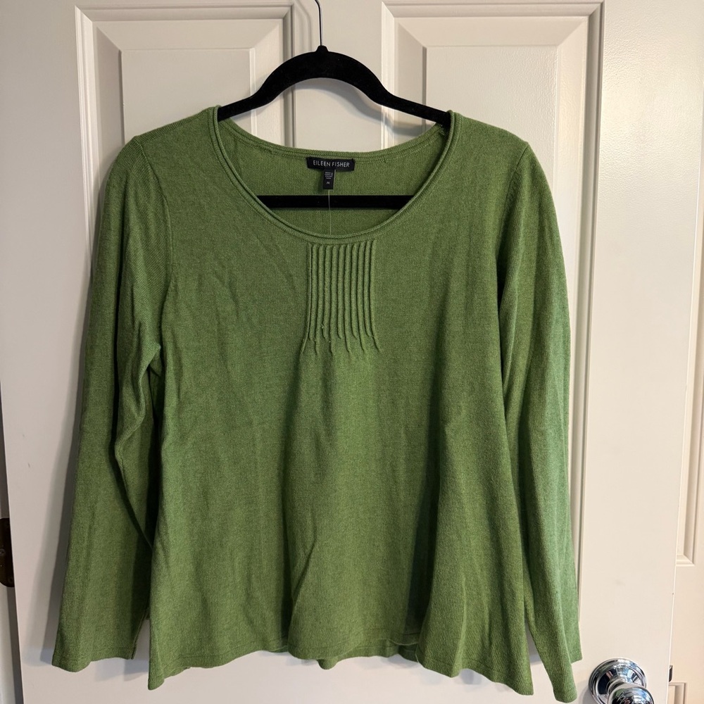 Eileen Fisher Green Long Sleeve Top